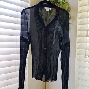 Parasuco Black Silk Blouse
